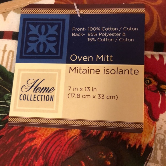 NWTAG Home Collection Rooster Themed - 2 Pot Holders, 1 Oven Mitt & 1 Tea Towel - Picture 3 of 4